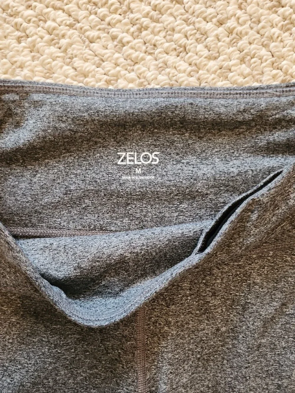 ZELOS Women's High-Waist Gray Bike Shorts